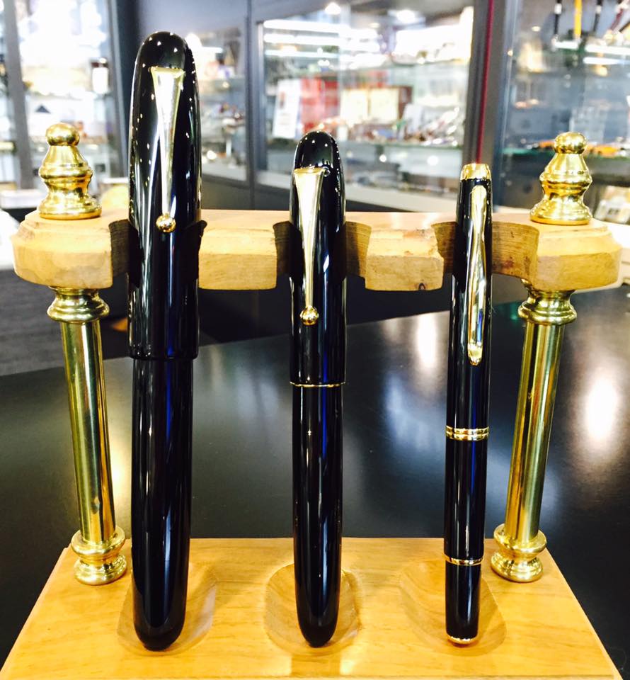 漆黒の万年筆、3本揃い踏み