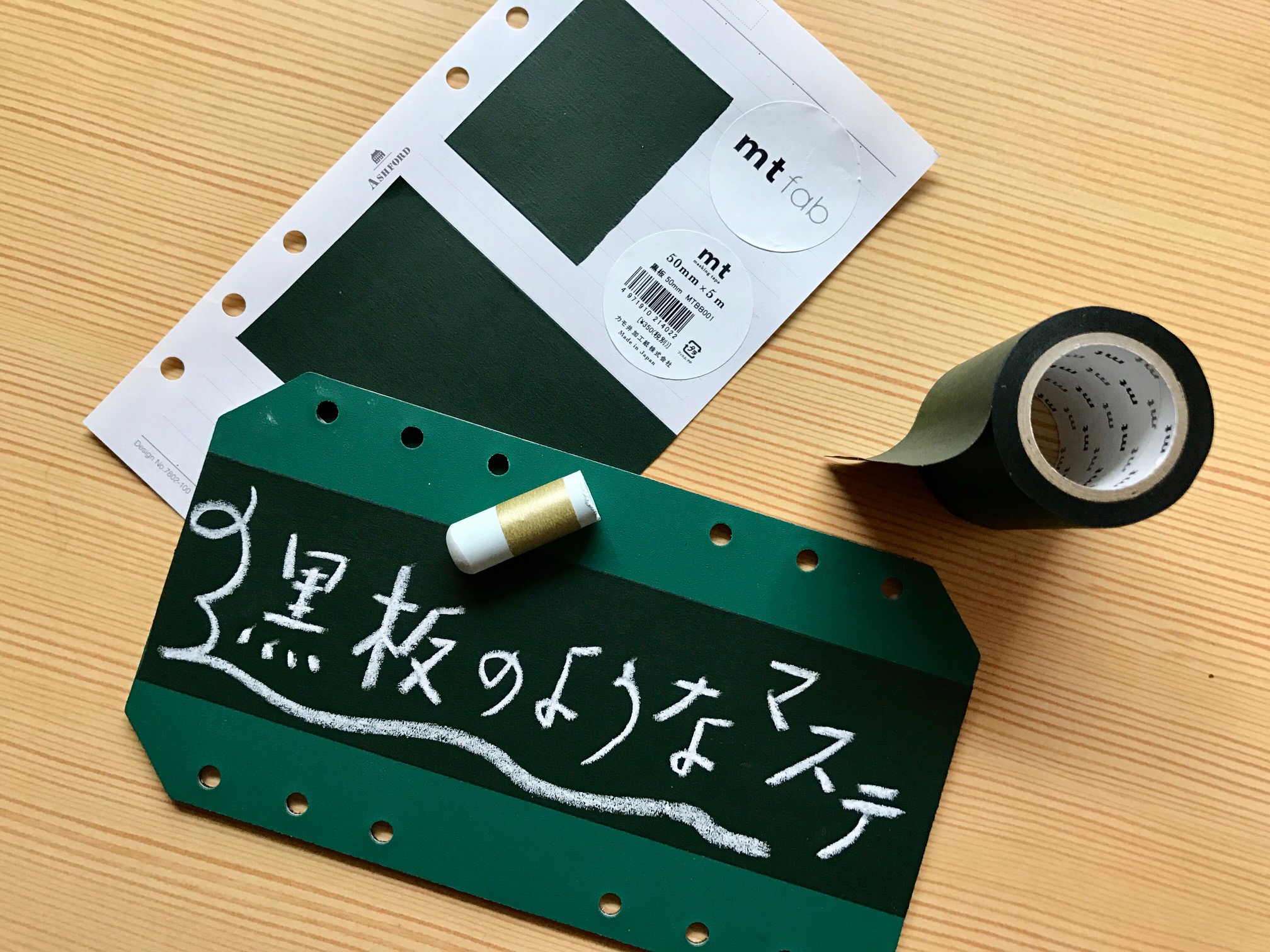 小日向京のひねもす文房具｜第百二十四回「カモ井加工紙 mt fab 黒板 50mm マスキングテープ」