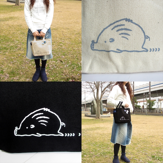 ウミキリン　ミニトートバッグ （両サイドポケット）　uk31