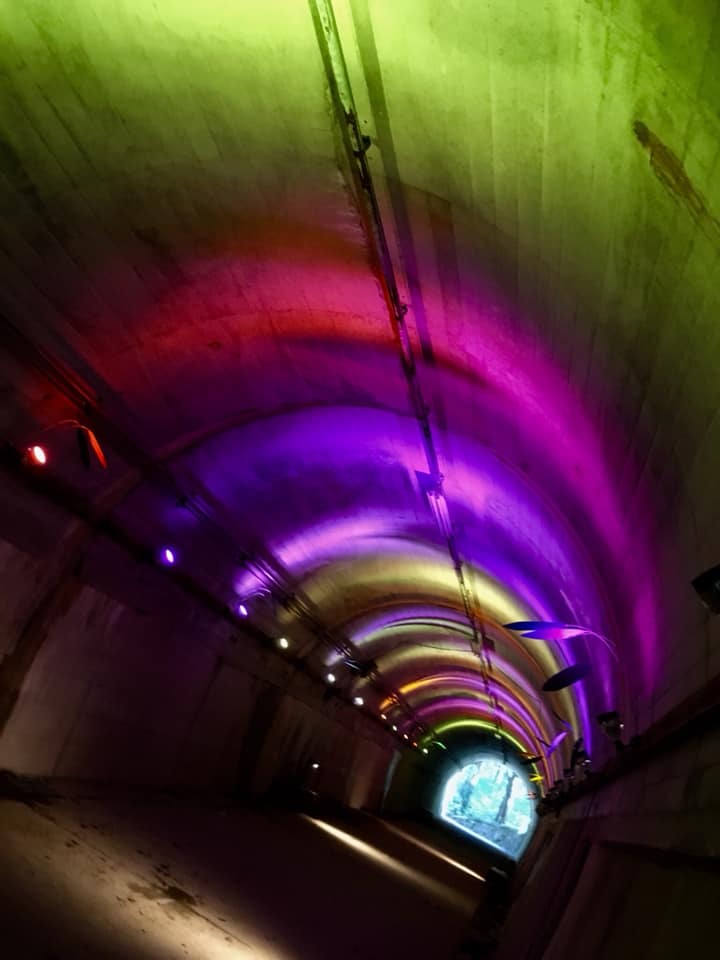 青葉トンネルのライトアップ