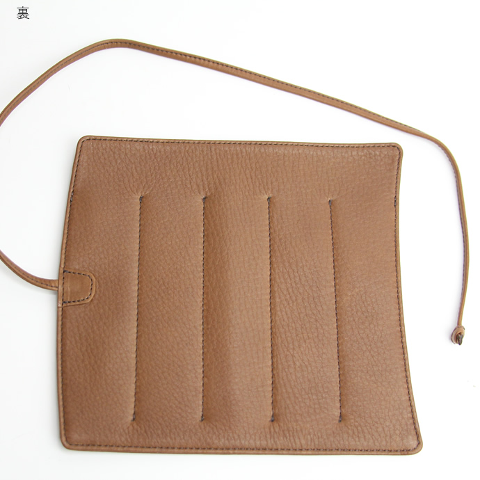 【限定】NAGASAWA PenStyle　5本差しL キップレザー ロールペンケース　栗茶