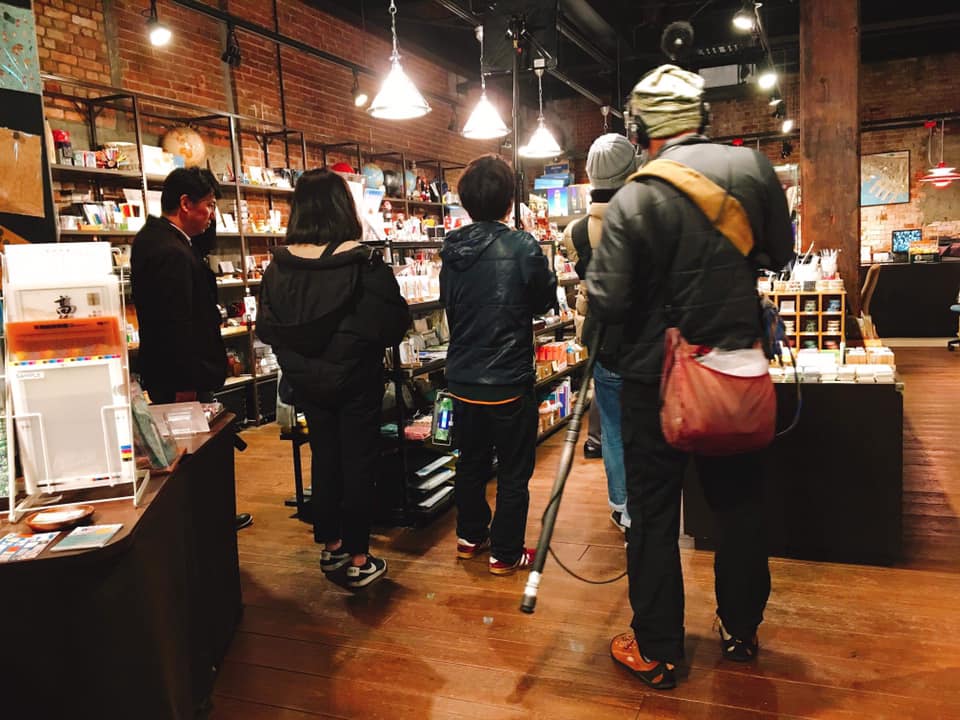 神戸煉瓦倉庫の夜、TV取材