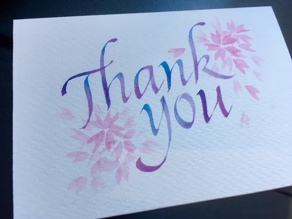 北野工房でカリグラフィー