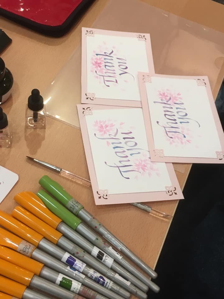 北野工房でカリグラフィー