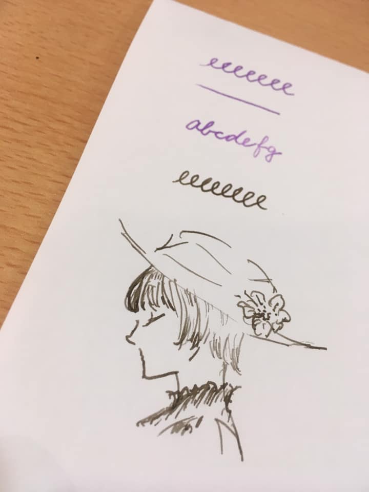 北野工房でカリグラフィー