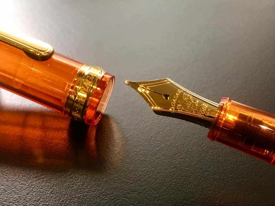 神戸西海岸夕陽色万年筆 準備中