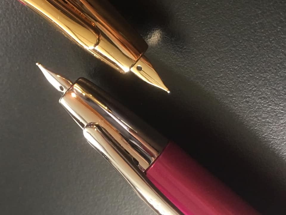 ノック式 須磨離宮ローズ万年筆