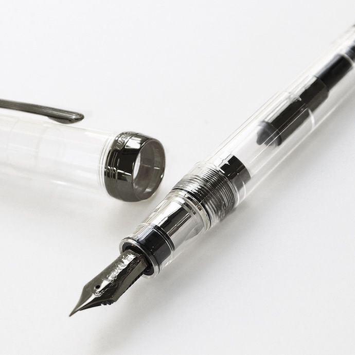 NAGASAWAオリジナル万年筆　ギアスケ ブラック　プロフェッショナルギアモデル　スケルトン