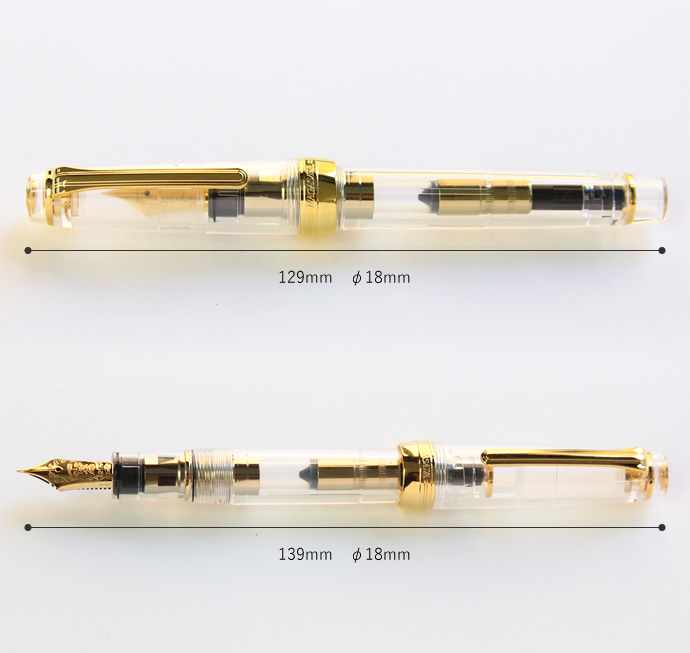 NAGASAWAオリジナル万年筆　ギアスケ ゴールド　プロフェッショナルギアモデル　スケルトン