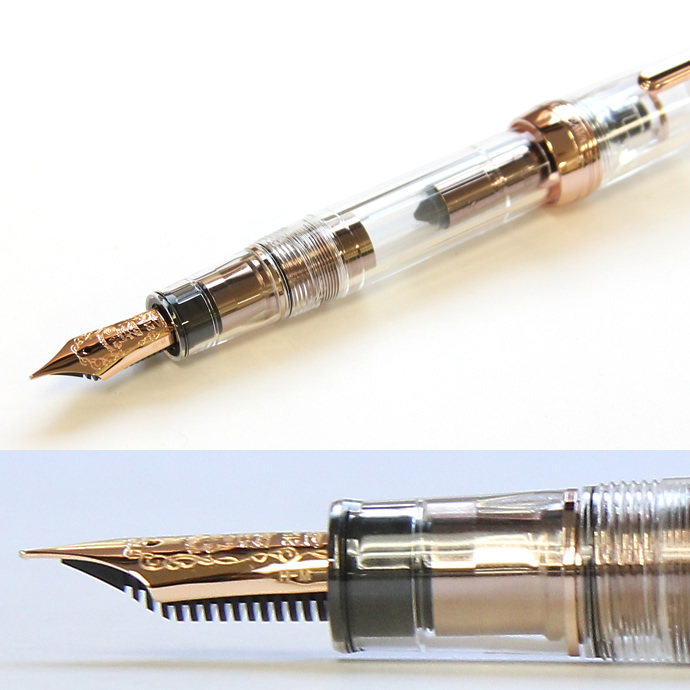 NAGASAWAオリジナル万年筆　ギアスケ ピンクゴールド　プロフェッショナルギアモデル　スケルトン