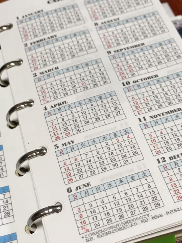 M5システム手帳のある風景