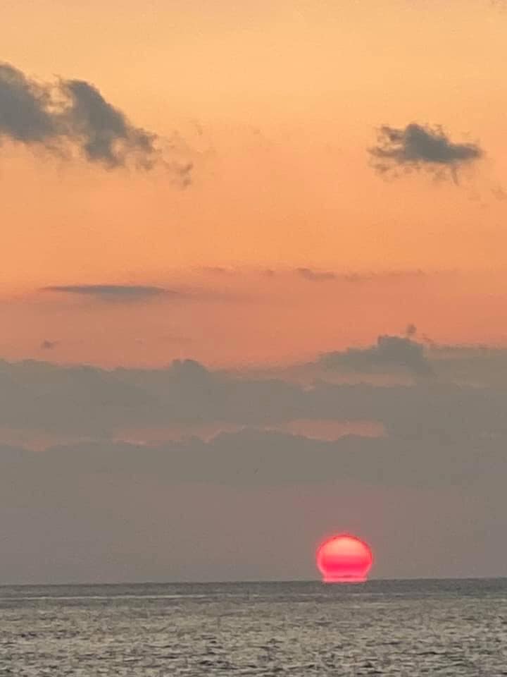 明石海峡の夕陽