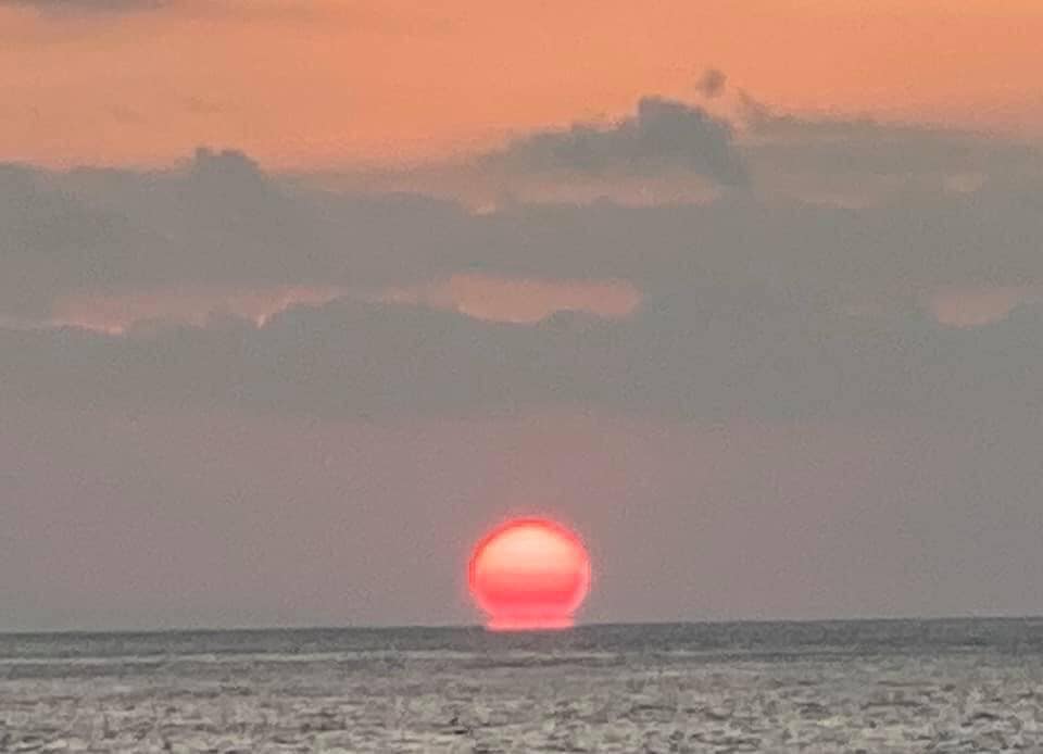 明石海峡の夕陽